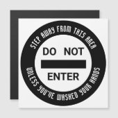 Dairy NO ENTRY Wash Hands Magnetkarte (Vorne/Hinten)