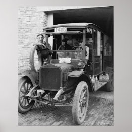 Dairy Truck, 1921. Vintages Foto Poster