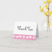 Daisies and Butterflies in Petal Pink Note Card Karte (Gelbe Blume)