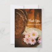 Daisies and Cowboy Boots Western Wedding Vielen Da Dankeskarte (Vorderseite)