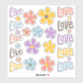 Daisies and Love Sticker Sheet (Blatt)
