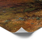 Daisies and Peonies in Blue Vase Poster (Ecke)