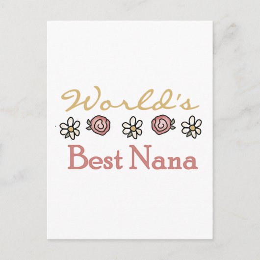 Daisies and Rose Weltbeste Nana Tshirts Postkarte (Vorderseite)