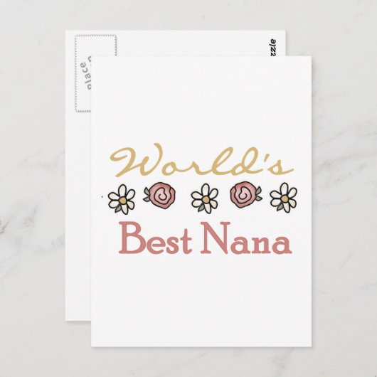 Daisies and Rose Weltbeste Nana Tshirts Postkarte (Vorne/Hinten)