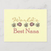 Daisies and Rose Weltbeste Nana Tshirts Postkarte (Vorderseite)