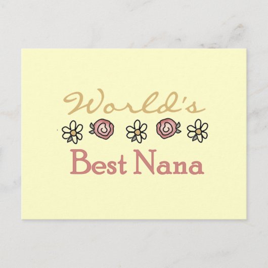 Daisies and Rose Weltbeste Nana Tshirts Postkarte (Vorderseite)