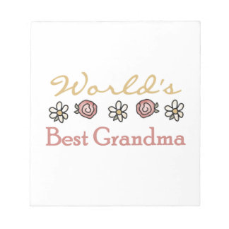 Daisies and Rose Weltbeste Oma-Geschenke Notizblock