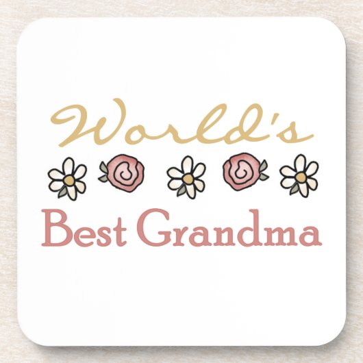 Daisies and Rose Weltbeste Oma-Geschenke Untersetzer (Vorderseite)