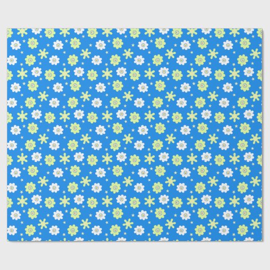 Daisies and Stars Geschenkpapier (Flach)