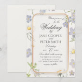 Daisies and wildflowers floral Wedding Invitation Einladung (Vorne/Hinten)