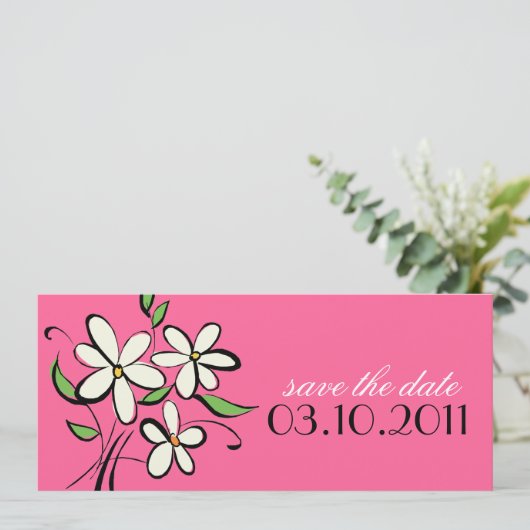 Daisies Ankündigung Datum freihalten (Stehend Vorderseite)