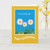 Daisies April Geburtstagskarte für Mutter Karte (Gelbe Blume)