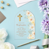 Daisies Arch Confirmation Acryleinladungen (Insitu (Hochzeit))