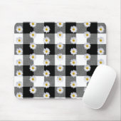 Daisies auf Buffalo Kariert Mouse Pad Mousepad (Mit Mouse)