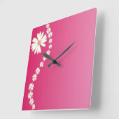 Daisies auf der Uhr der Pink Square Wall (Winkel)