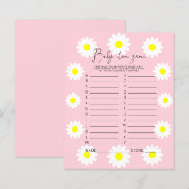Daisies - Baby Item Game. Baby Shower Game