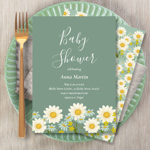 Daisies Baby Shower Einladung