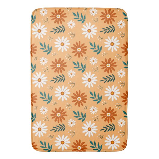 Daisies Bath Mat Badematte (Vorderseite Vertikal)