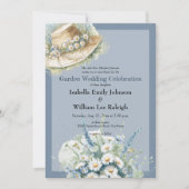Daisies & Blue Denim Rustic Wedding Einladung (Vorderseite)
