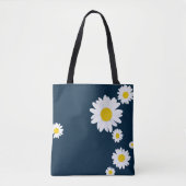 Daisies Blue Two-Tone-Tasse Tasche (Vorderseite)
