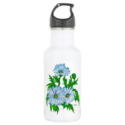 Daisies Blume Edelstahlflasche (Vorderseite)