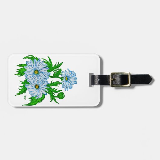 Daisies Blume Gepäckanhänger (Vorderseite horizontal)
