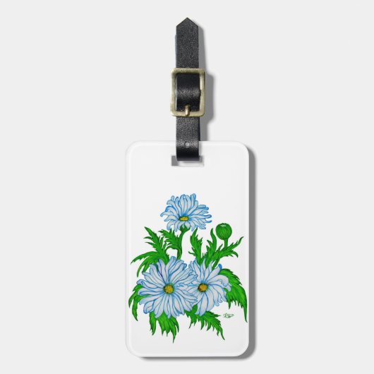 Daisies Blume Gepäckanhänger (Vorderseite vertikal)