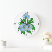 Daisies Blume Große Wanduhr (Zuhause)