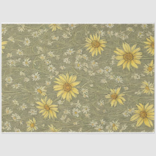 Daisies Blume Vintages ephemeres Muster Seidenpapier