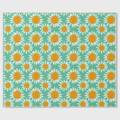 Daisies Boho Folk Art Inspiriert Geschenkpapier (Flach)