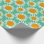 Daisies Boho Folk Art Inspiriert Geschenkpapier (Ecke)