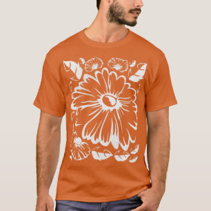 Daisies Botanical Nature Gardener Floral Daisy Flo T-Shirt