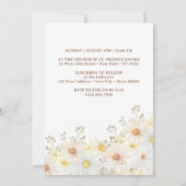 Daisies Bouquet Taufe Einladung (Rückseite)