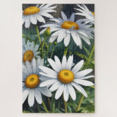 Daisies Bunch Blume Elegante Wasserfarbe Puzzle (Vertikal)