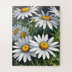 Daisies Bunch Blume Elegante Wasserfarbe Puzzle