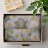 Daisies Bunch White Print Floral Decoupage Seidenpapier (Geschenk)