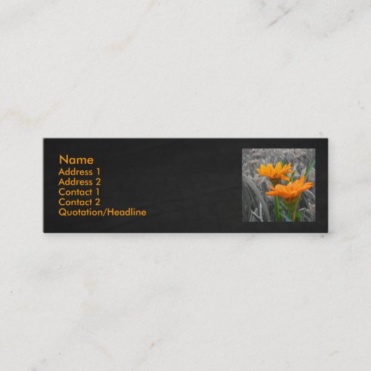 Daisies Business Card Mini Visitenkarte (Vorderseite)