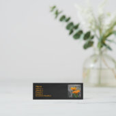Daisies Business Card Mini Visitenkarte (Stehend Vorderseite)