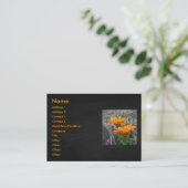 Daisies Business Card Visitenkarte (Stehend Vorderseite)