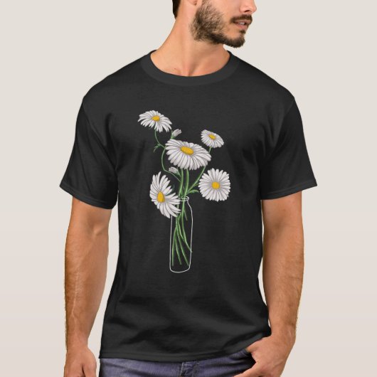Daisies Chamomile Marguerites Bouquet Retro Daisy T-Shirt (Vorderseite)