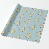 Daisies Chamomile Pflanze Blume mit blauer Natur Geschenkpapier (Ungerollt)
