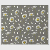 Daisies chic pattern geschenkpapier (Flach)
