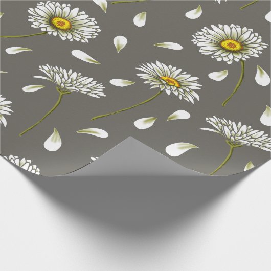 Daisies chic pattern geschenkpapier (Ecke)