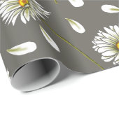 Daisies chic pattern geschenkpapier (Rolleneckpunkt)