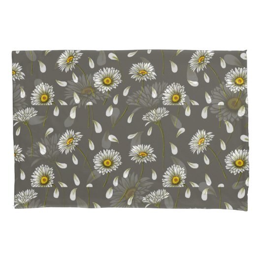 Daisies chic pattern kissenbezug (Vorderseite-Links)