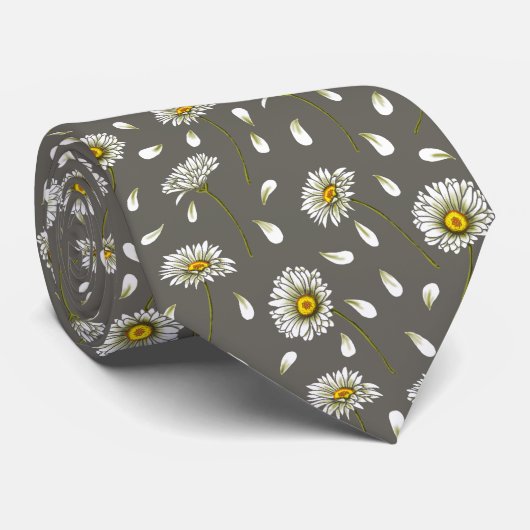 Daisies chic pattern krawatte (Gerollt)
