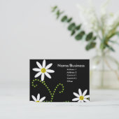 Daisies Chubby Business Card Visitenkarte (Stehend Vorderseite)