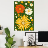 Daisies Daisy Blume Retro Art Poster (Heimbüro)