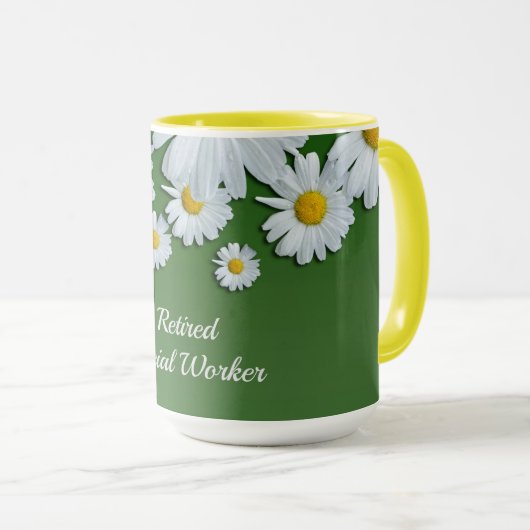 Daisies Design, Rentner Sozialarbeiter Tasse (VorderseiteRechts)