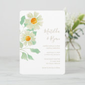 Daisies Einladung zur Hochzeit (Stehend Vorderseite)